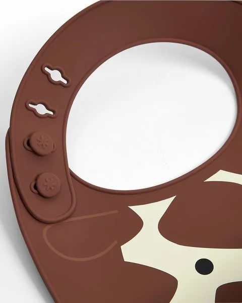 Силиконовый нагрудник Fold & Go Skip Hop Zoo Жираф foto
