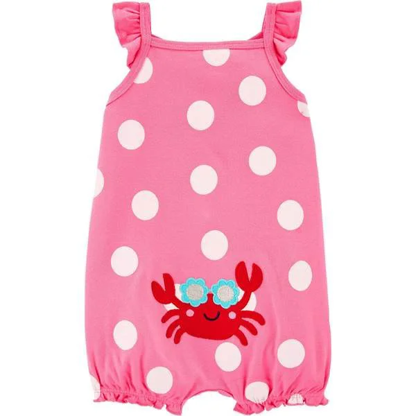 Carter's Salopeta roz bebelus Crab foto
