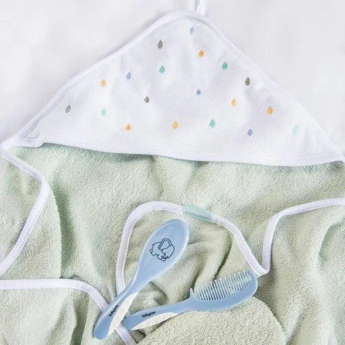 Prosop de baie cu gluga BabyOno Dots, 100x100 cm foto
