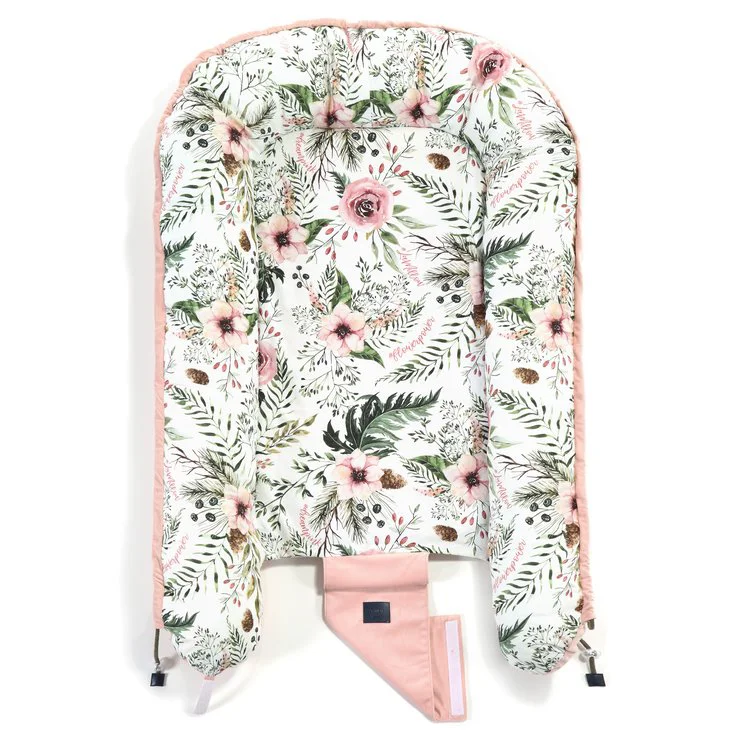 Бабинест La Millou Velvet Collection - Wild Blossom - Powder Pink