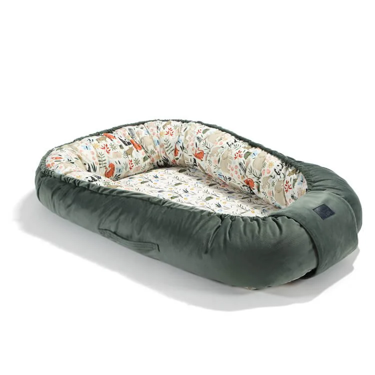 Babynest La Millou Velvet Collection - Zoo - Khaki foto