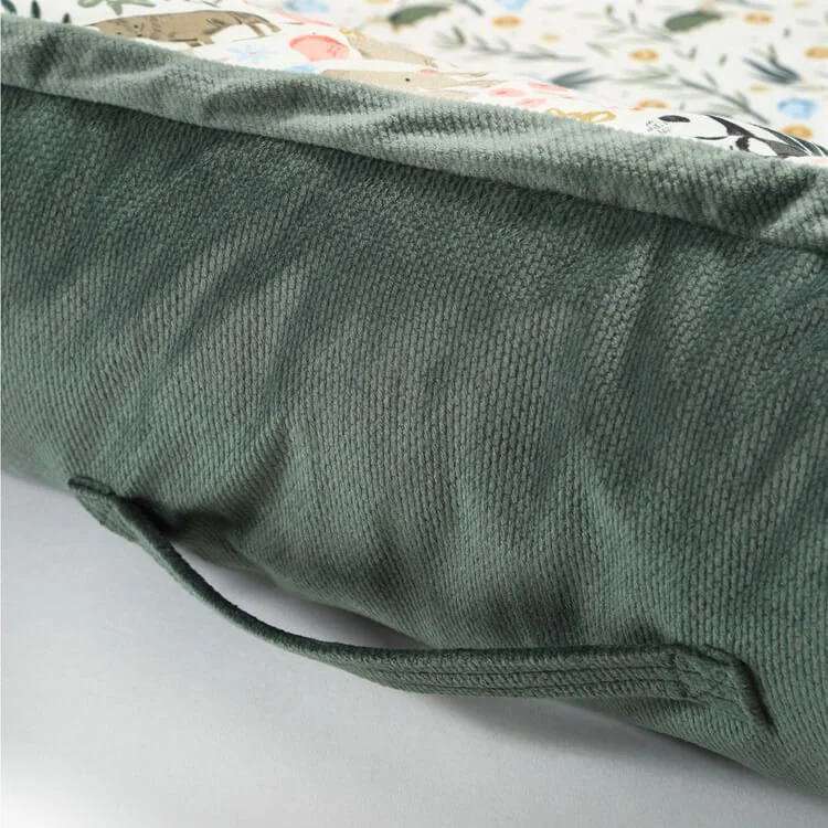 Babynest La Millou Velvet Collection - Zoo - Khaki foto