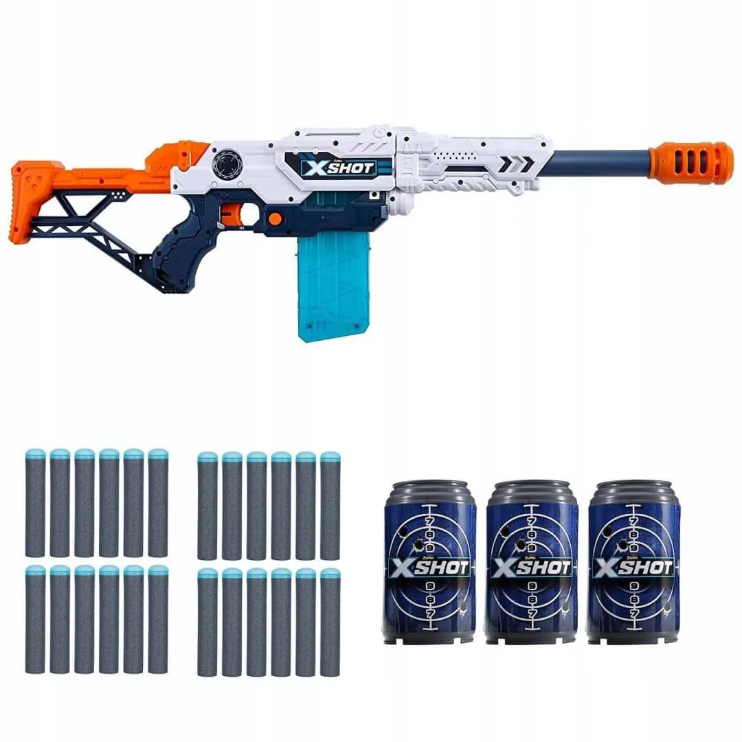 Скорострельный бластер X-SHOT EXCEL Max Attack, 24 патрона