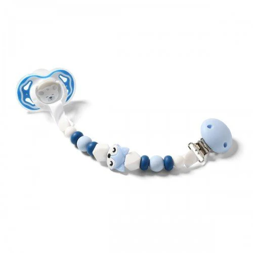 Lantisor din silicon pentru suzeta BabyOno Natural Nursing Blue foto
