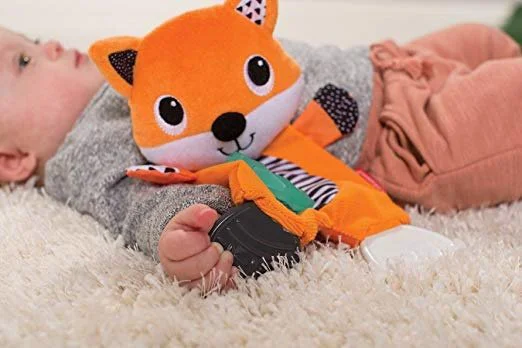 Jucarie moale cu inel gingival Infantino Vulpe foto