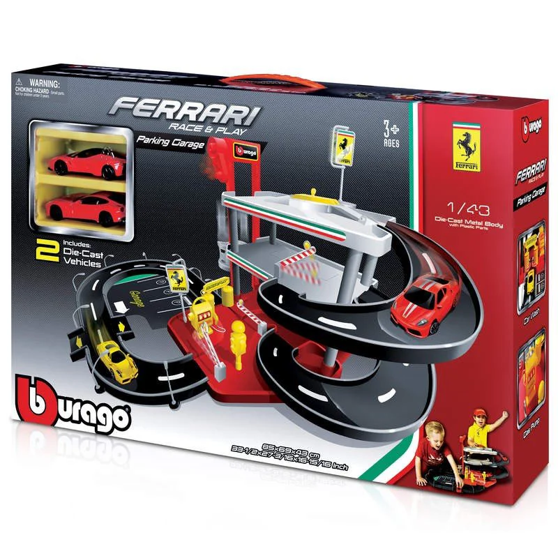 Игровой Набор Bburago Паркинг Ferrari 3 уровня, 2 машины (1:43)