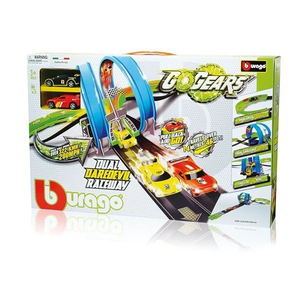 Set de joaca Bburago Cursa Fascinanta 2 piste, 2 masini (1:43) foto