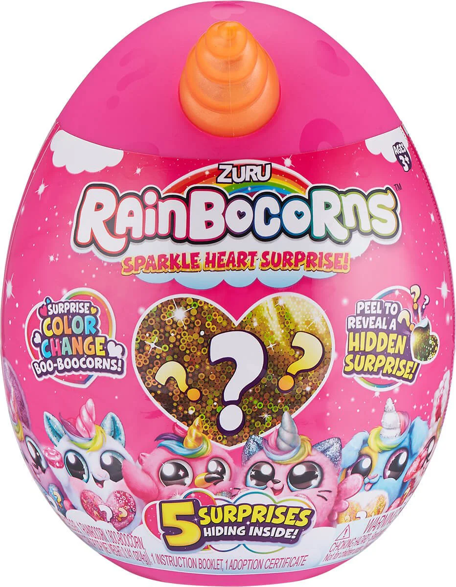 Jucarie de plus Zuru surpriza Rainbocorn B Sparkle Heart Surprise