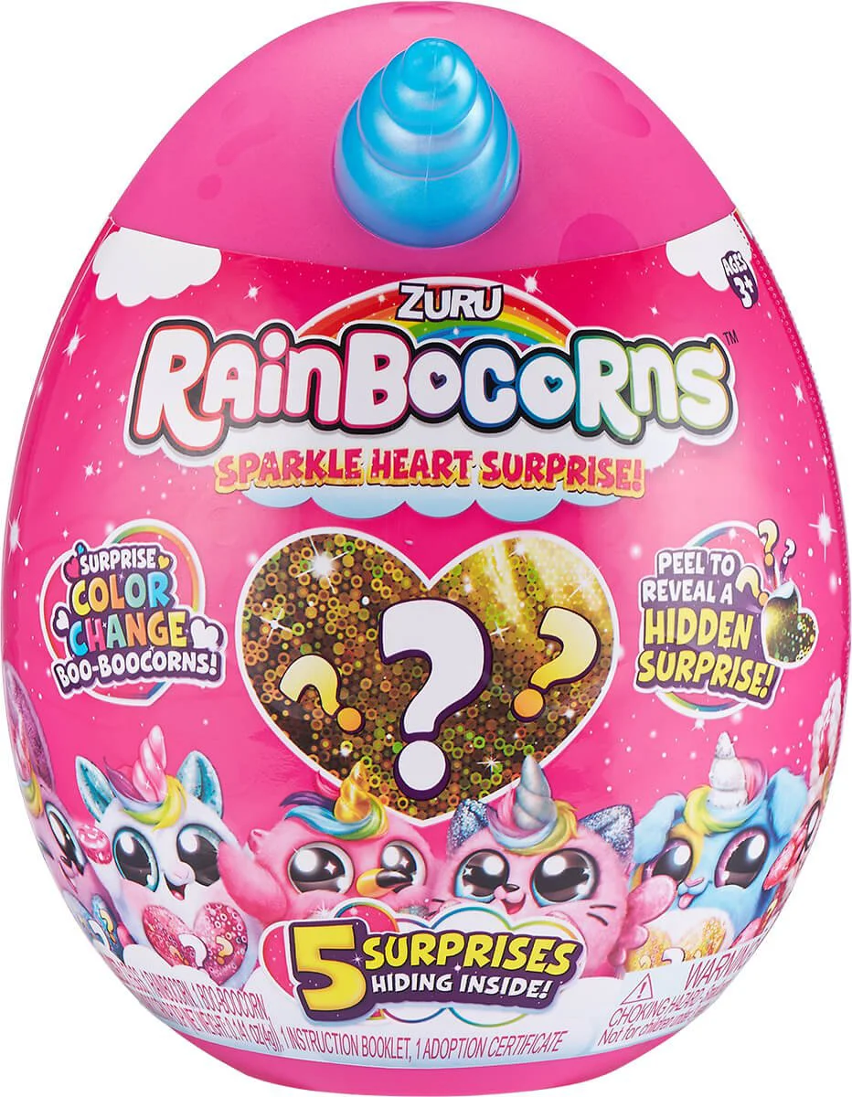 Jucarie de plus Zuru surpriza Rainbocorn G Sparkle Heart Surprise