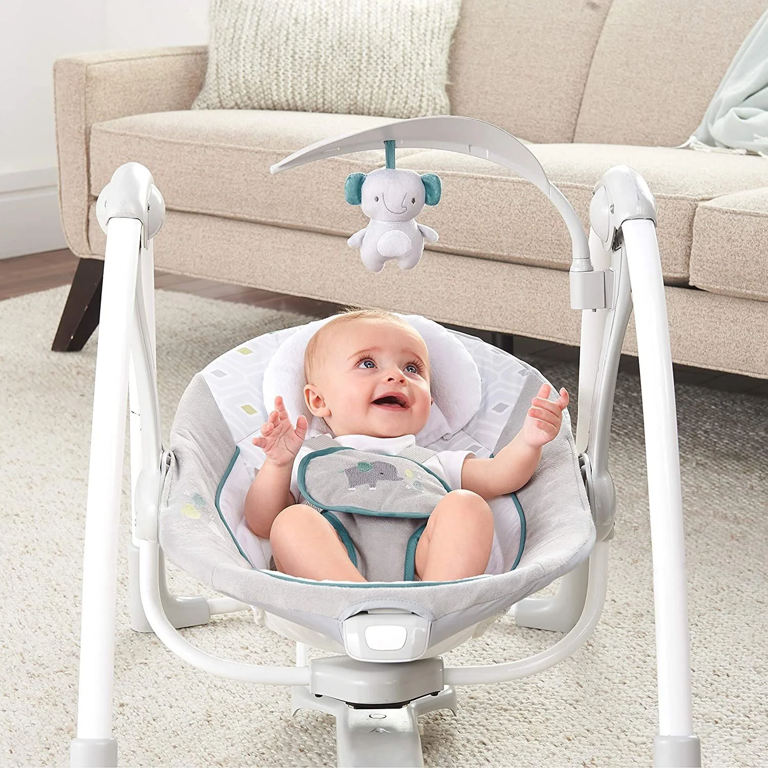 Музыкально-электронные качели 2 в 1 Bright Starts Ingenuity ConvertMe Swing 2 Seat Nash