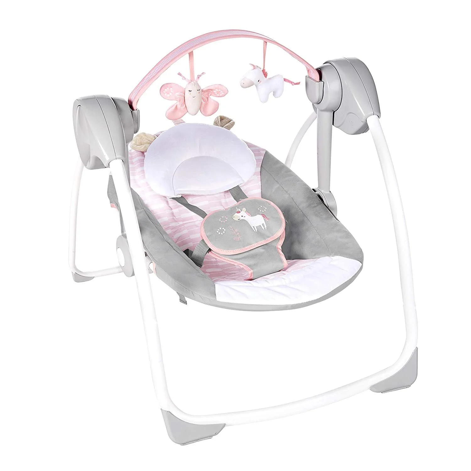 Музыкально-электронные качели Bright Starts Ingenuity Comfort 2 Go Flora the Unicorn