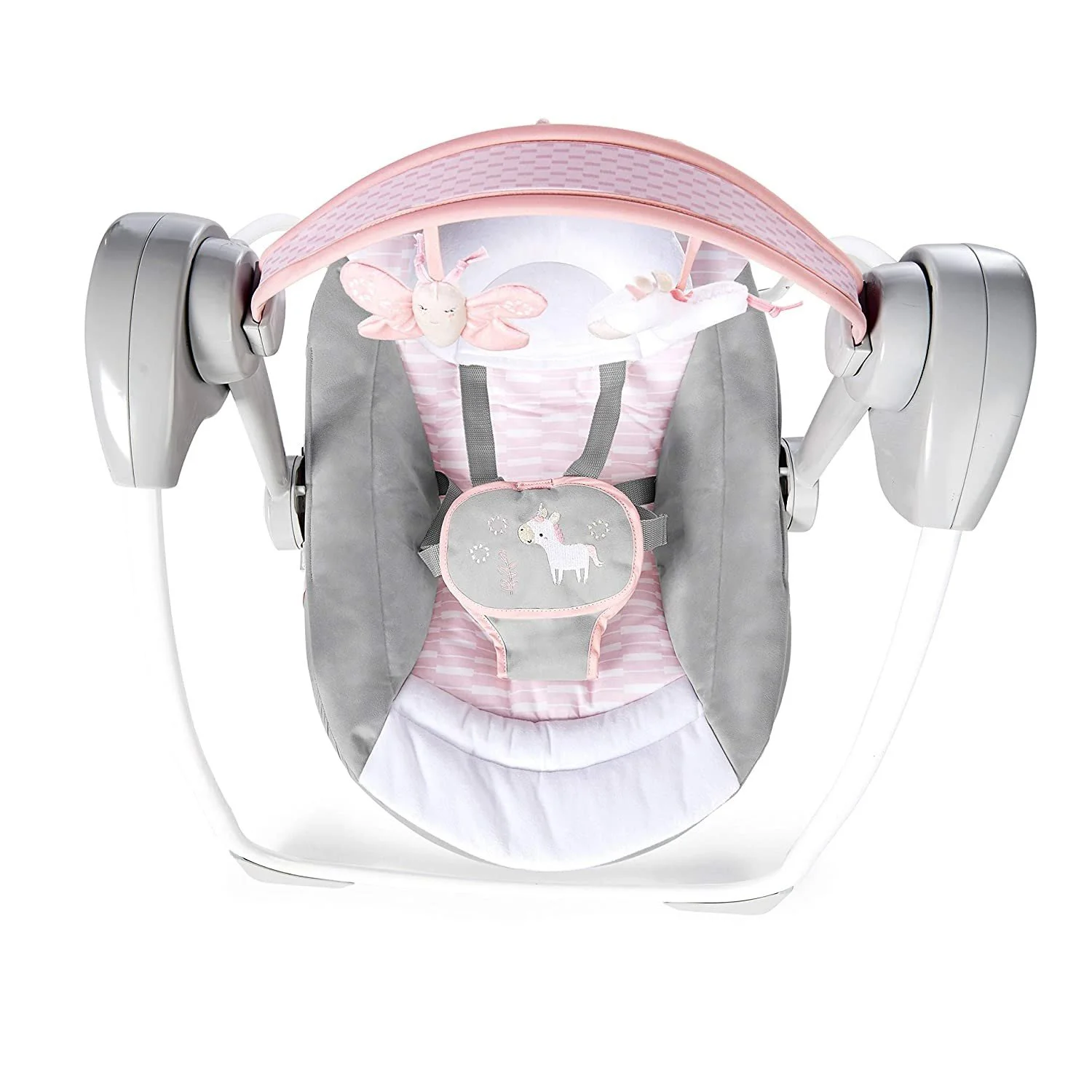 Музыкально-электронные качели Bright Starts Ingenuity Comfort 2 Go Flora the Unicorn