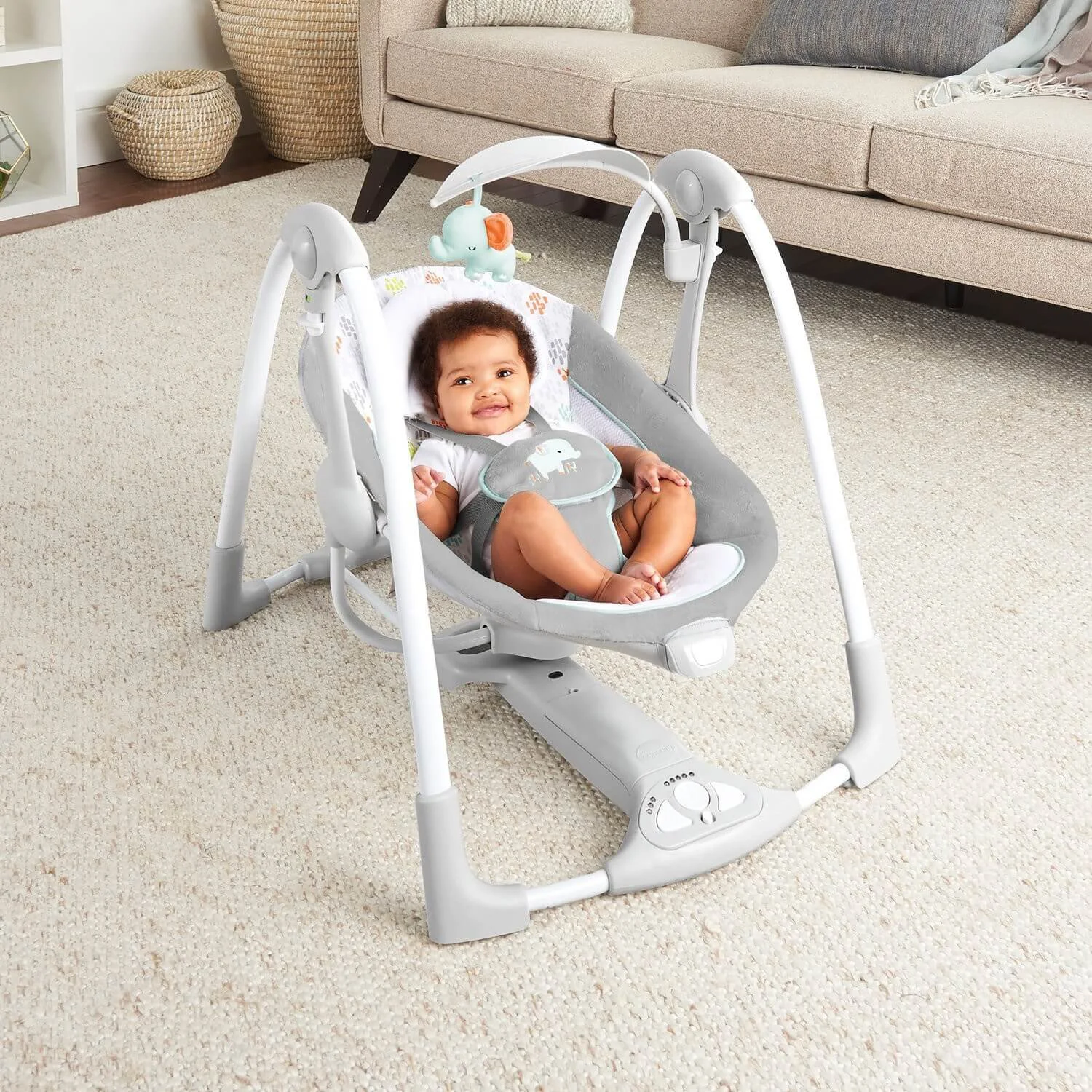 Музыкально-электронные качели 2 в 1 Bright Starts Ingenuity ConvertMe Swing 2 Seat Wimberly