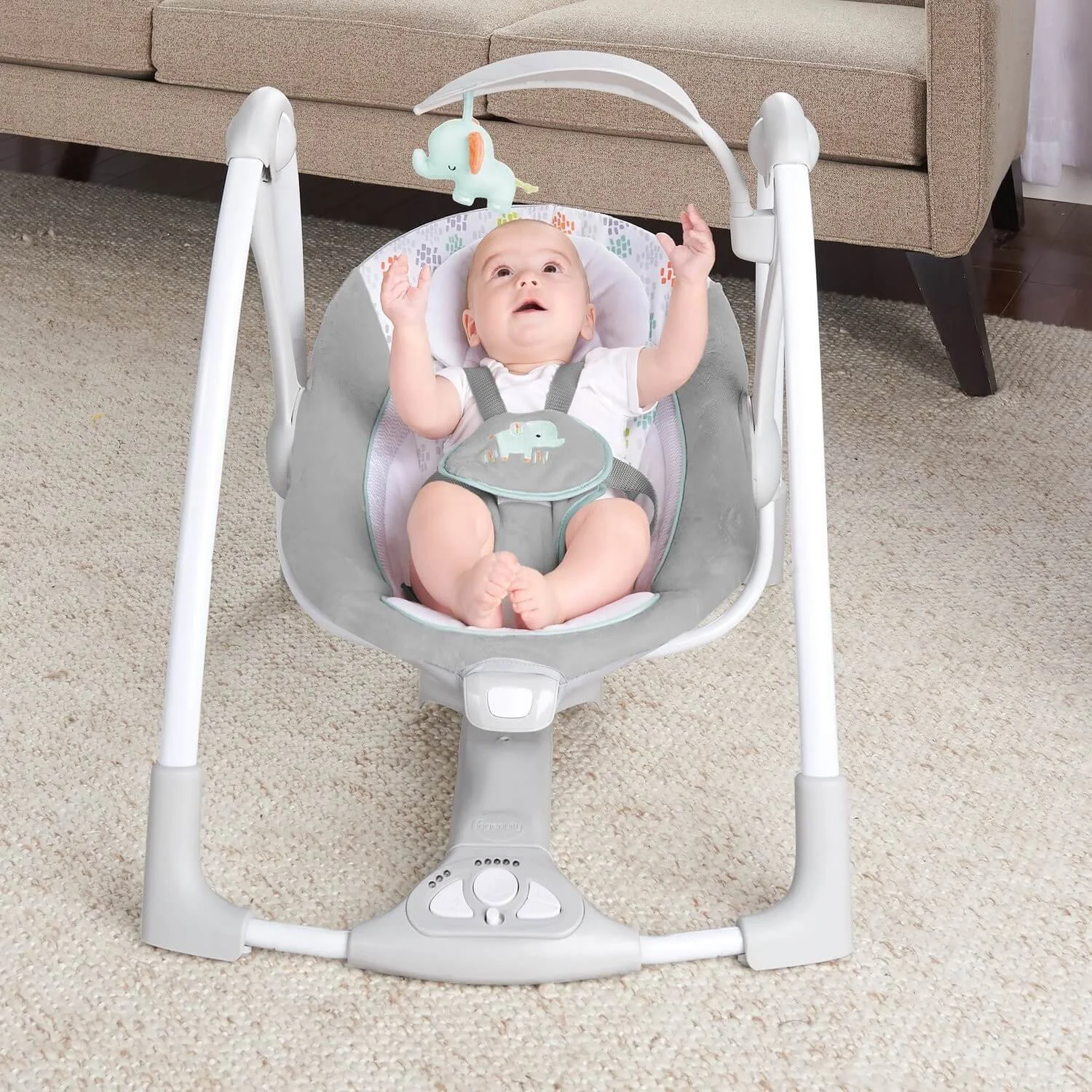 Музыкально-электронные качели 2 в 1 Bright Starts Ingenuity ConvertMe Swing 2 Seat Wimberly