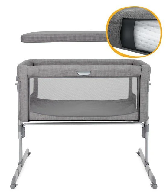 Кроватка Cosleeper 2 в 1 Joie Roomie Glide Foggy Gray