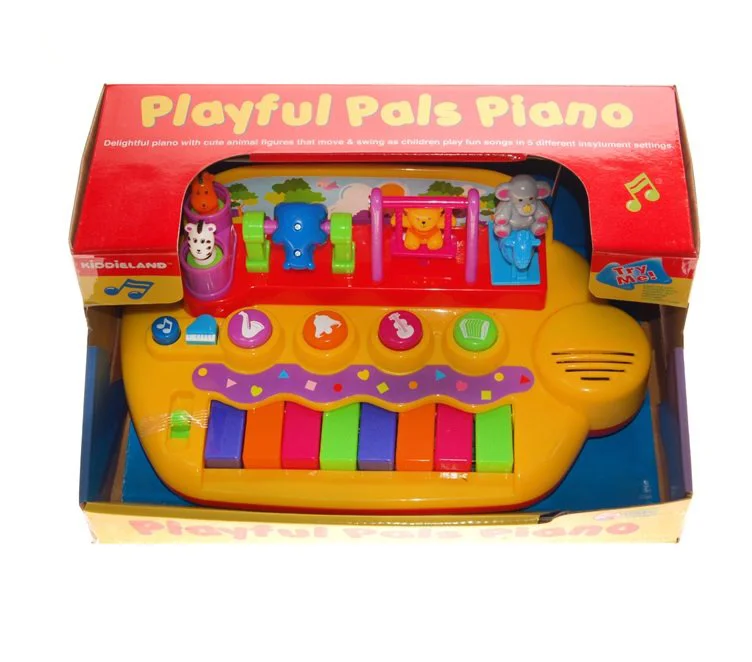 Музыкальная игрушка пианино Kiddieland Зверята на качелях