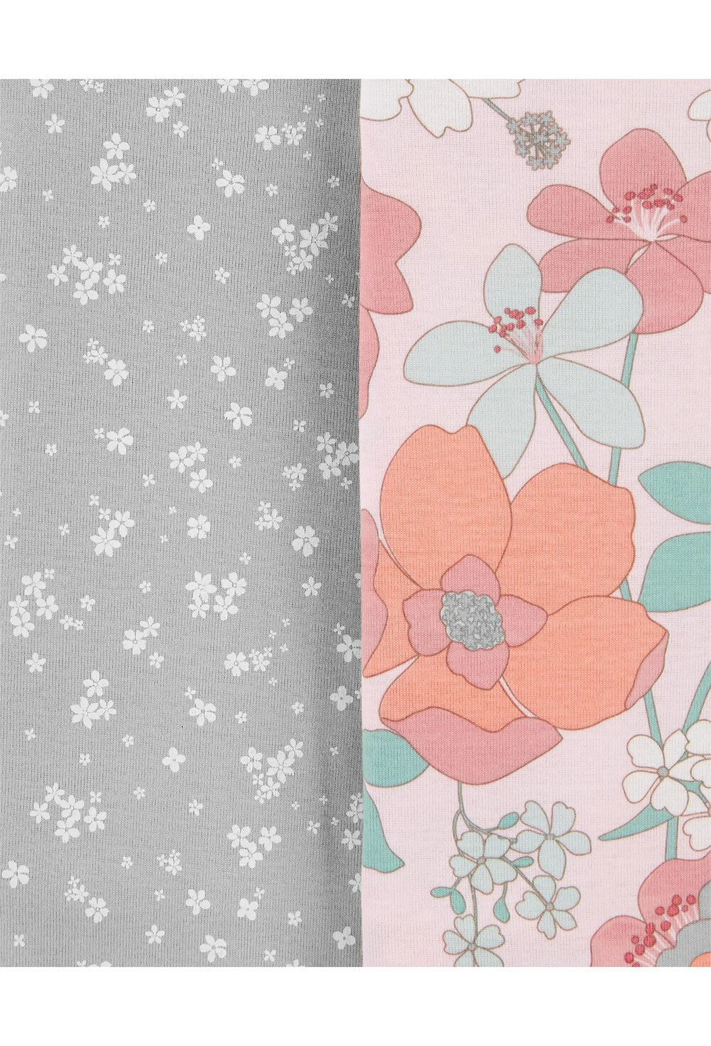 Carter's Set 3 piese Flori - body cu capse laterale foto