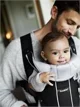 Marsupiu anatomic BabyBjorn Miracle Black-Silver, cu pozitii multiple de purtare
