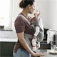 Анатомический мультифункциональный рюкзак-кенгуру BabyBjorn Mini Light Grey, 3D Jersey