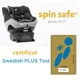 Scaun auto rotativ cu isofix Joie Spin Safe Black Pepper, 0-18 kg foto
