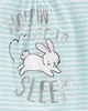 Carter's Set 3 piese Pijama Iepuras - Tricou, pantaloni scurti si lungi foto