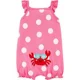 Carter's Salopeta roz bebelus Crab foto