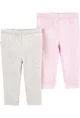 Carter's Set 2 piese Pantaloni cu volanase gri/roz