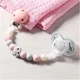 Lantisor din silicon pentru suzeta BabyOno Natural Nursing Pink foto