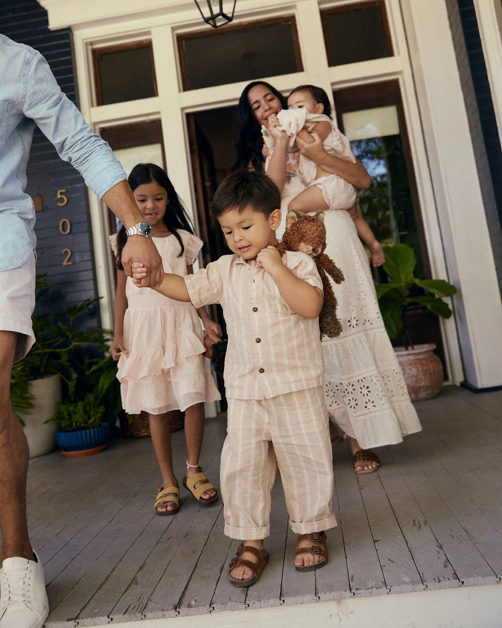 Carter's Pantaloni lejeri Brown Stripe foto