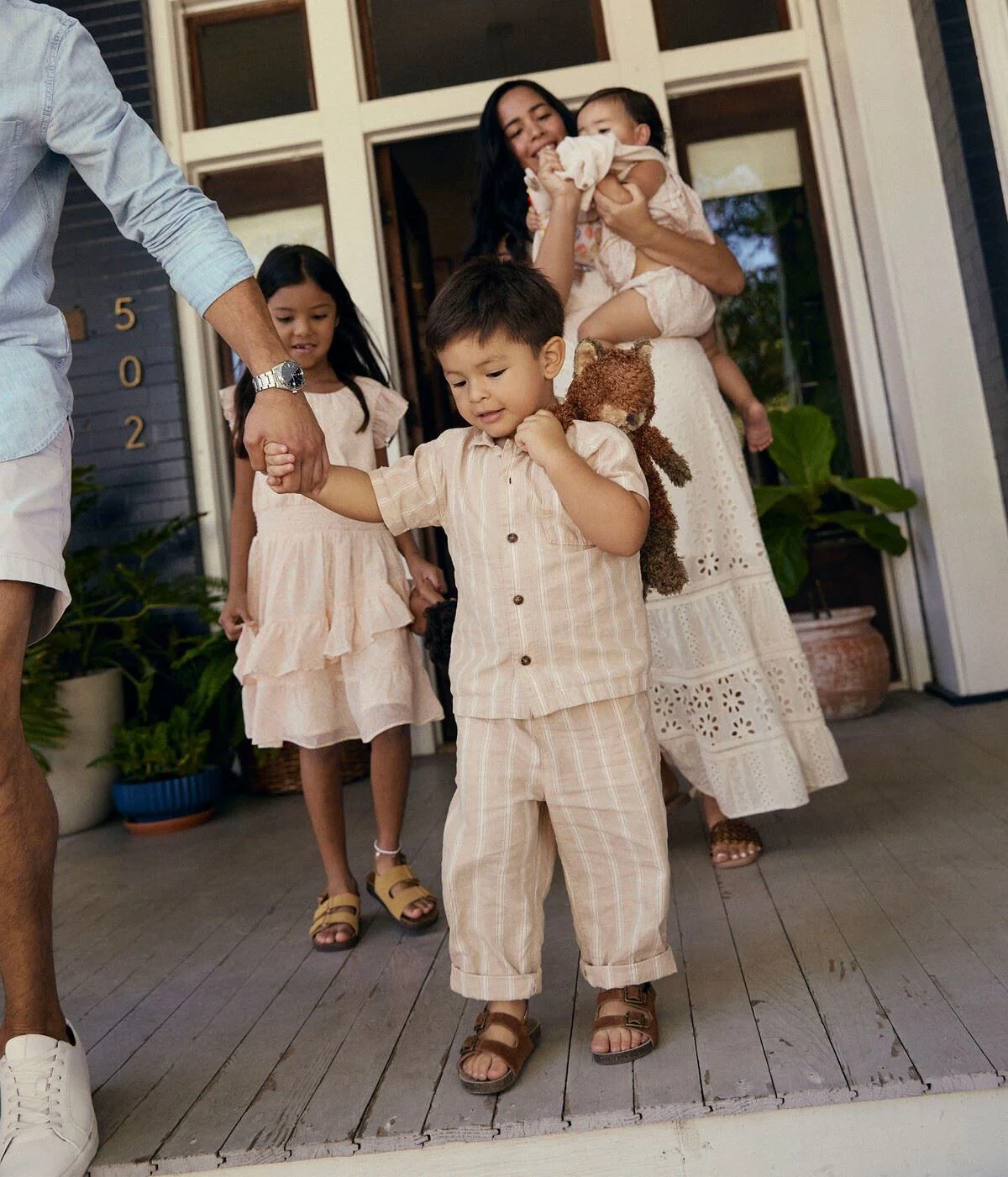 Carter's Camasa cu maneca scurta Brown Stripe foto
