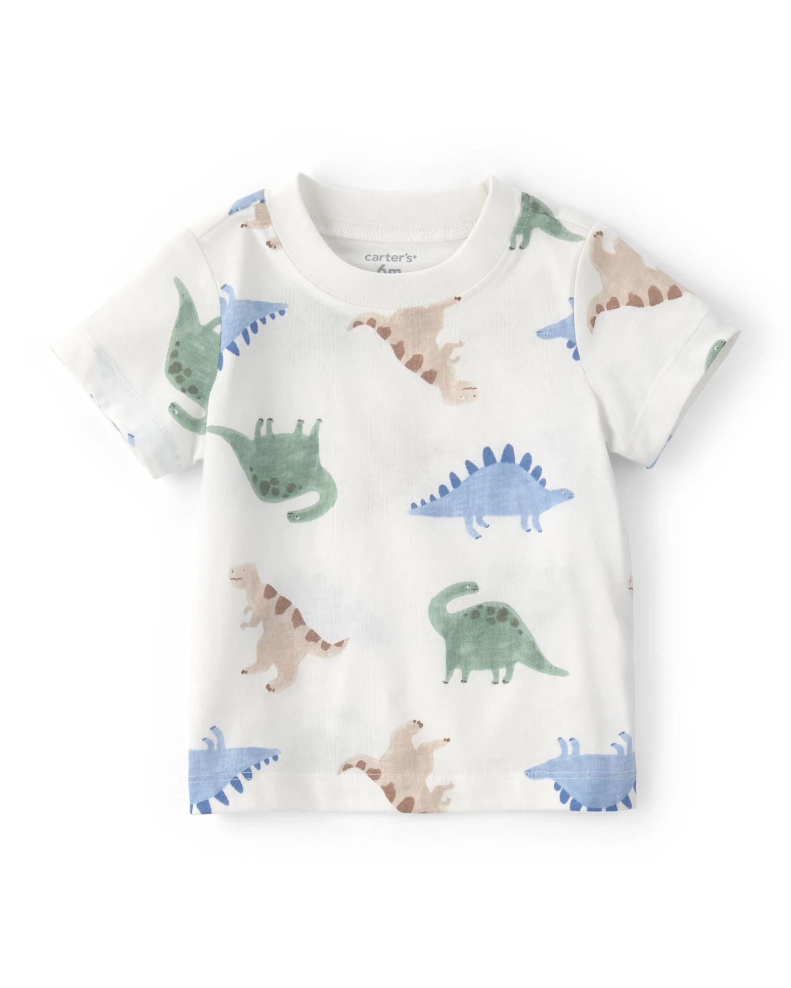 Carter's Set 2 piese Green Dino - tricou si salopeta foto