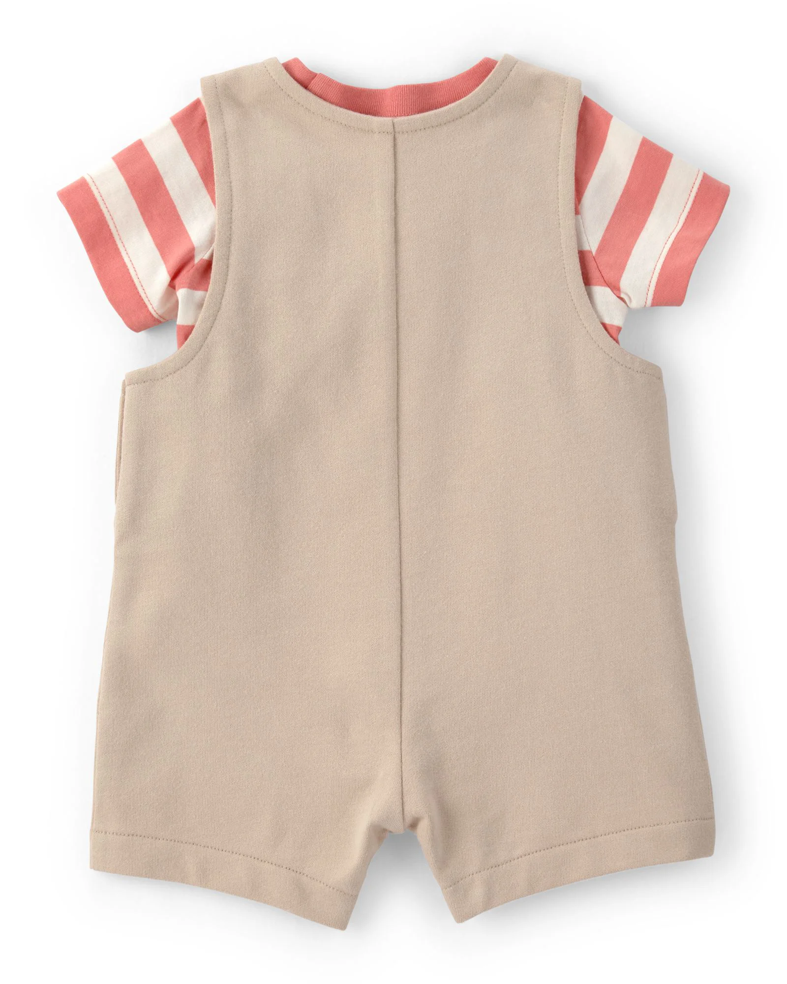 Carter's Set 2 piese Orange Stripe - tricou si salopeta foto