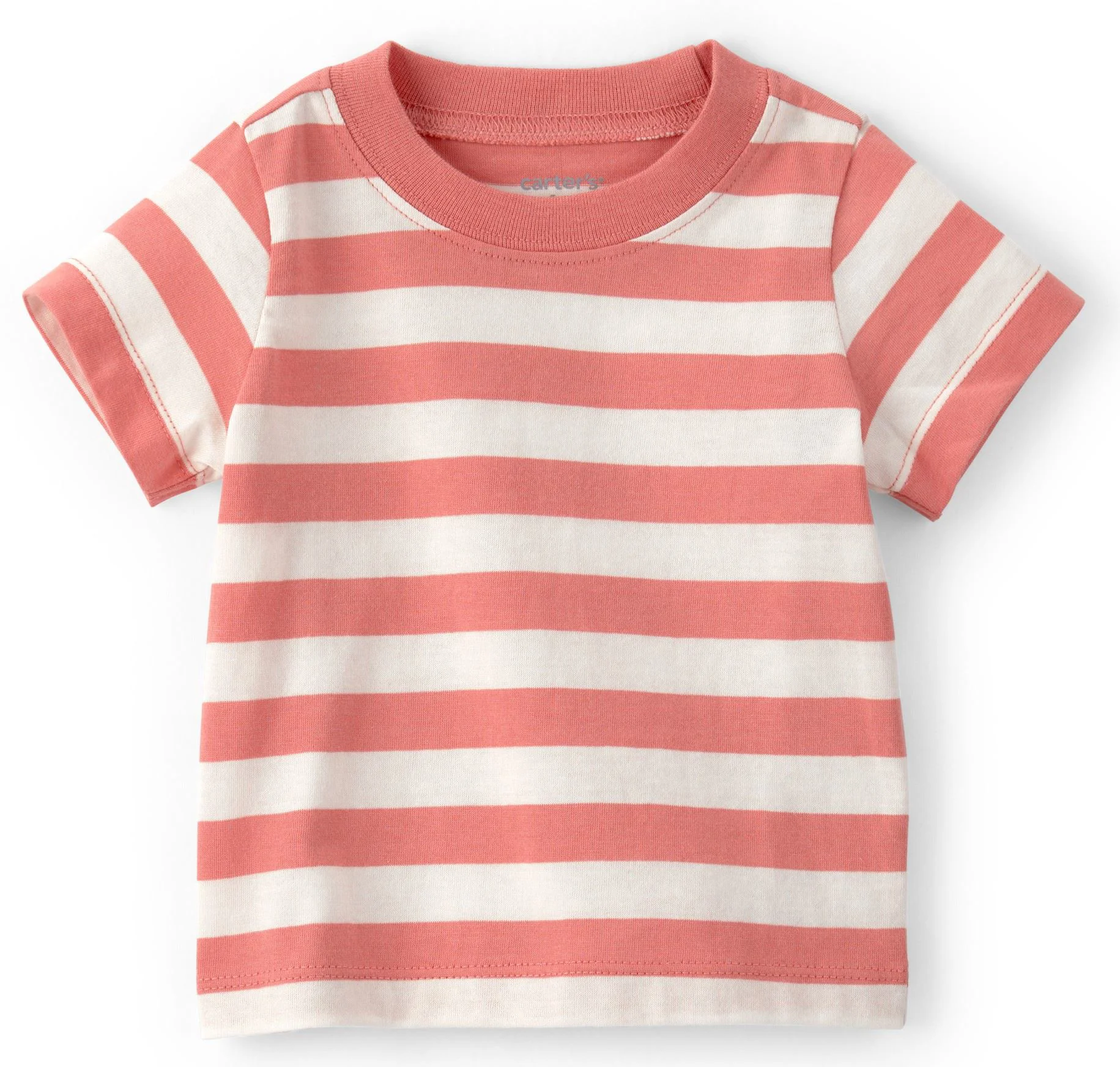 Carter's Set 2 piese Orange Stripe - tricou si salopeta foto