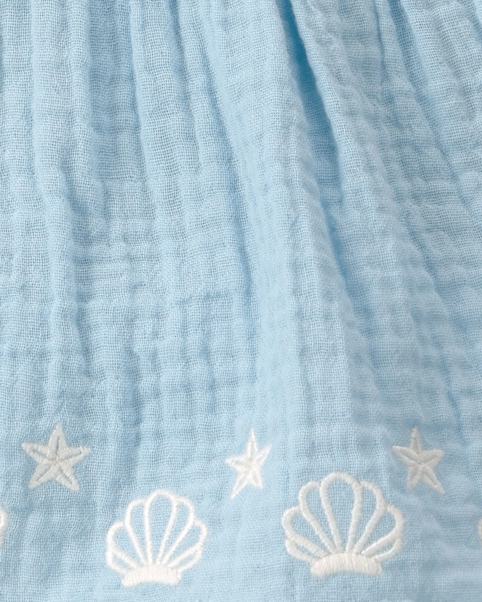 Carter's Хлопковое платье-боди Blue Embroidery foto
