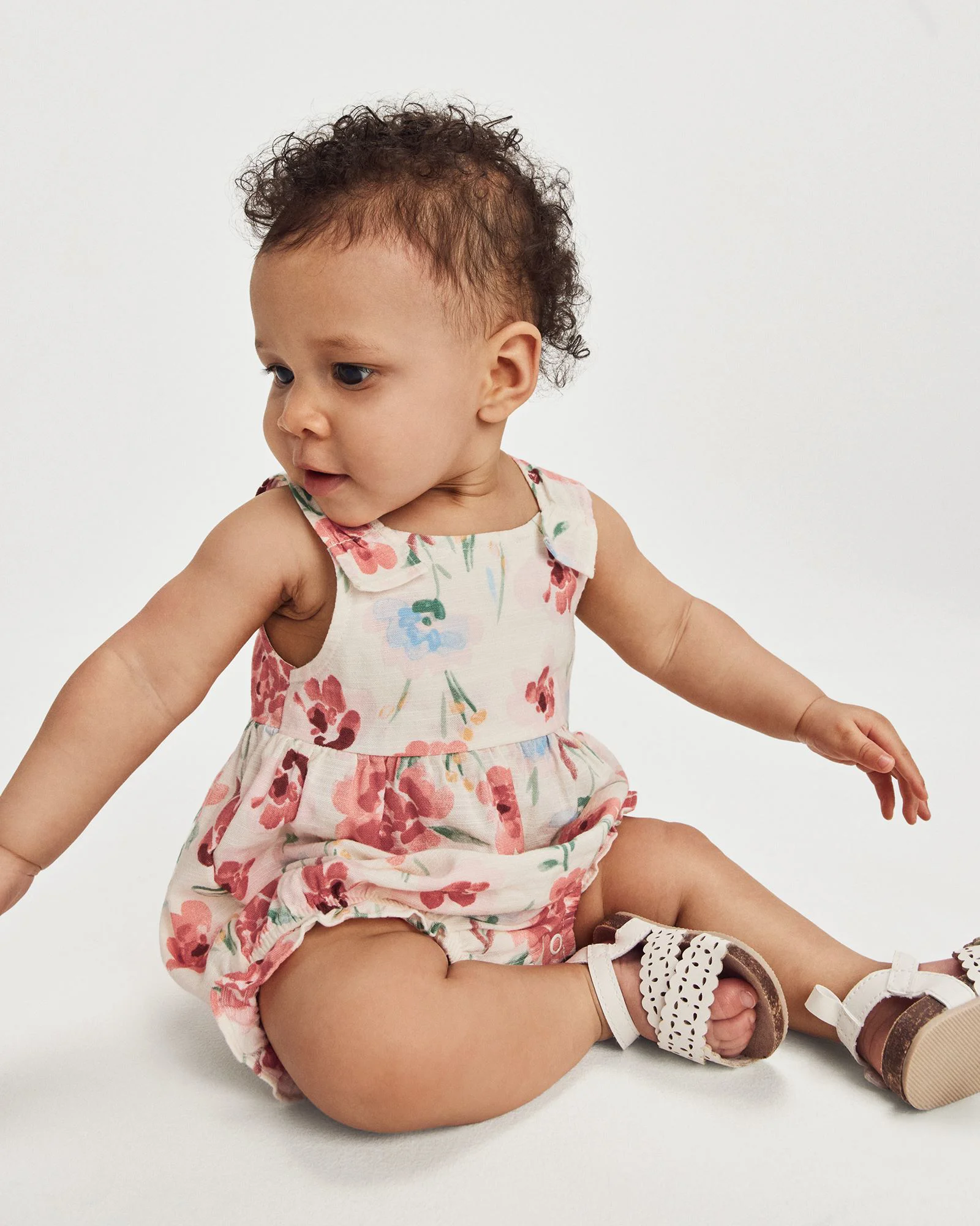 Carter's Set 2 piese Pink Floral - cardigan si salopeta scurta foto