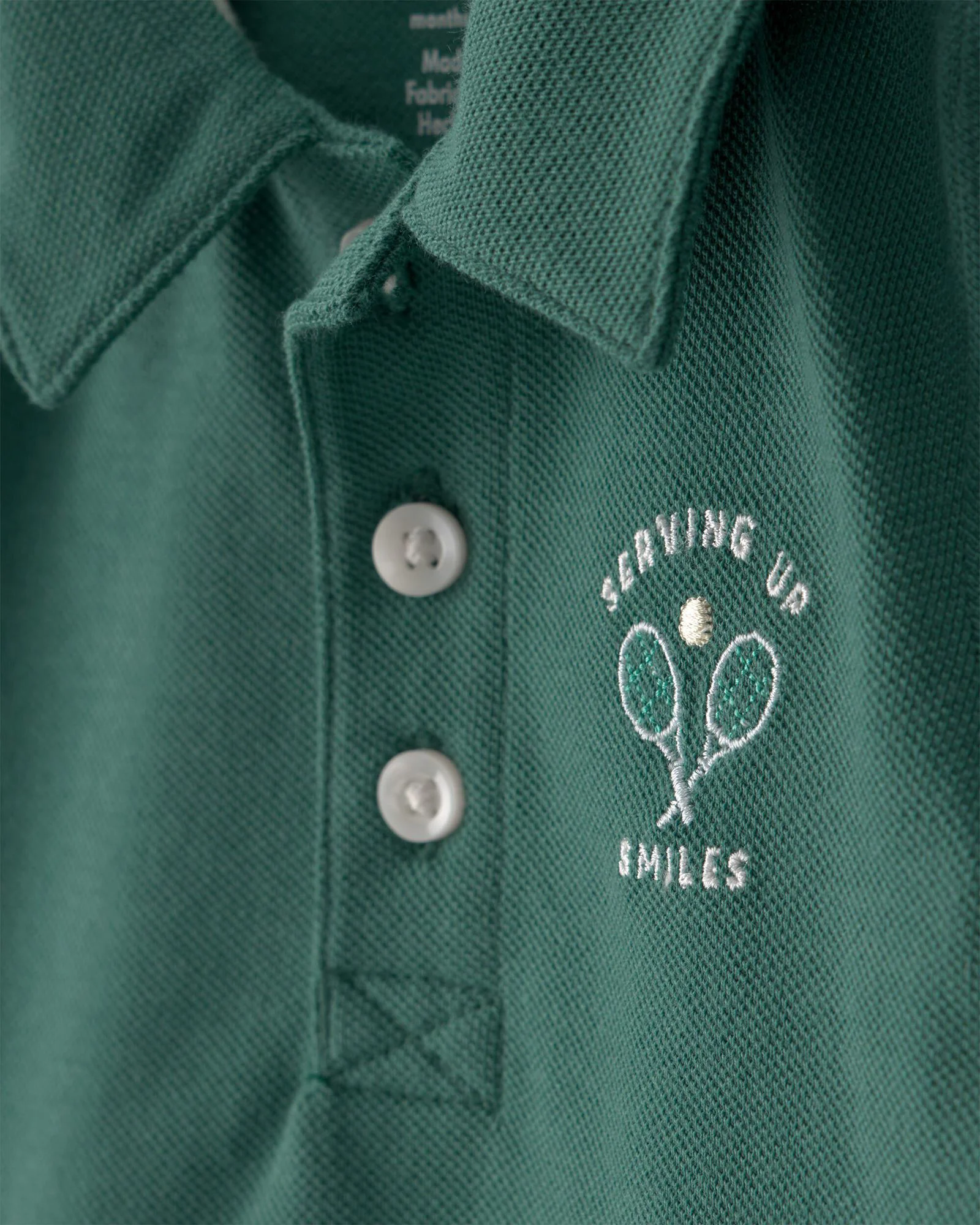 Carter's Set 2 piese Tennis Club Green - polo cu maneca scurta si pantaloni scurti foto