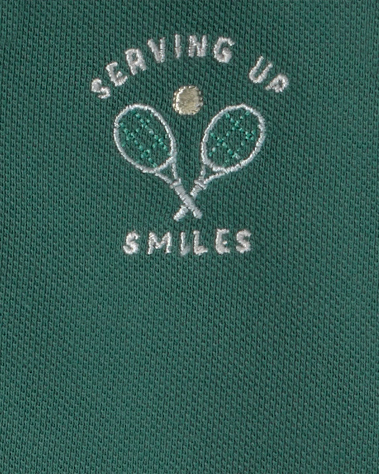 Carter's Set 2 piese Tennis Club Green - polo cu maneca scurta si pantaloni scurti foto