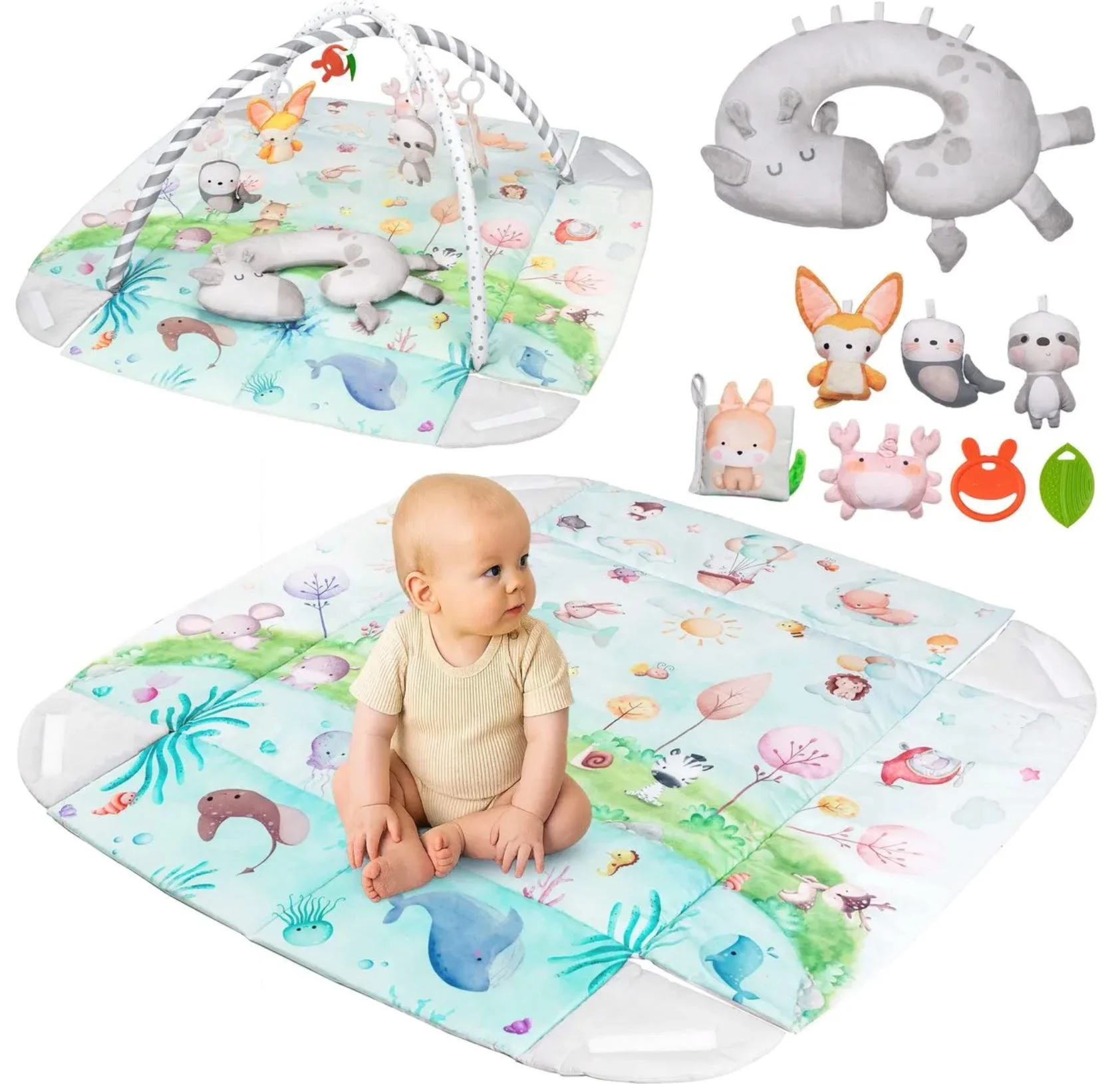 Игровой коврик Lionelo Anika Natural Мультиколор foto
