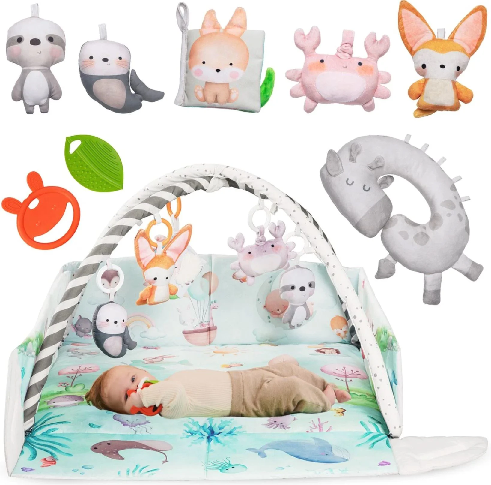 Игровой коврик Lionelo Anika Natural Мультиколор foto