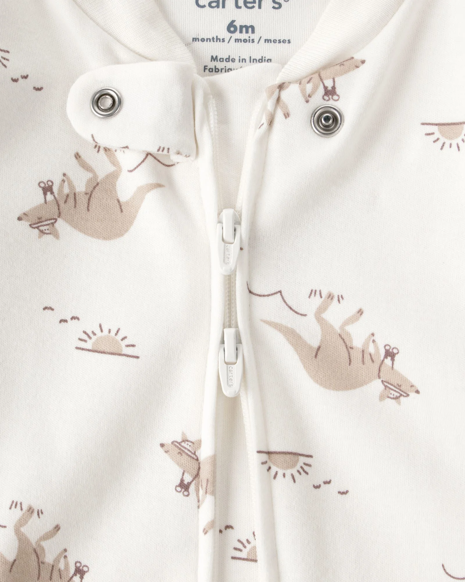 Carter's Хлопковая пижама с пинетками Kangaroo Print foto