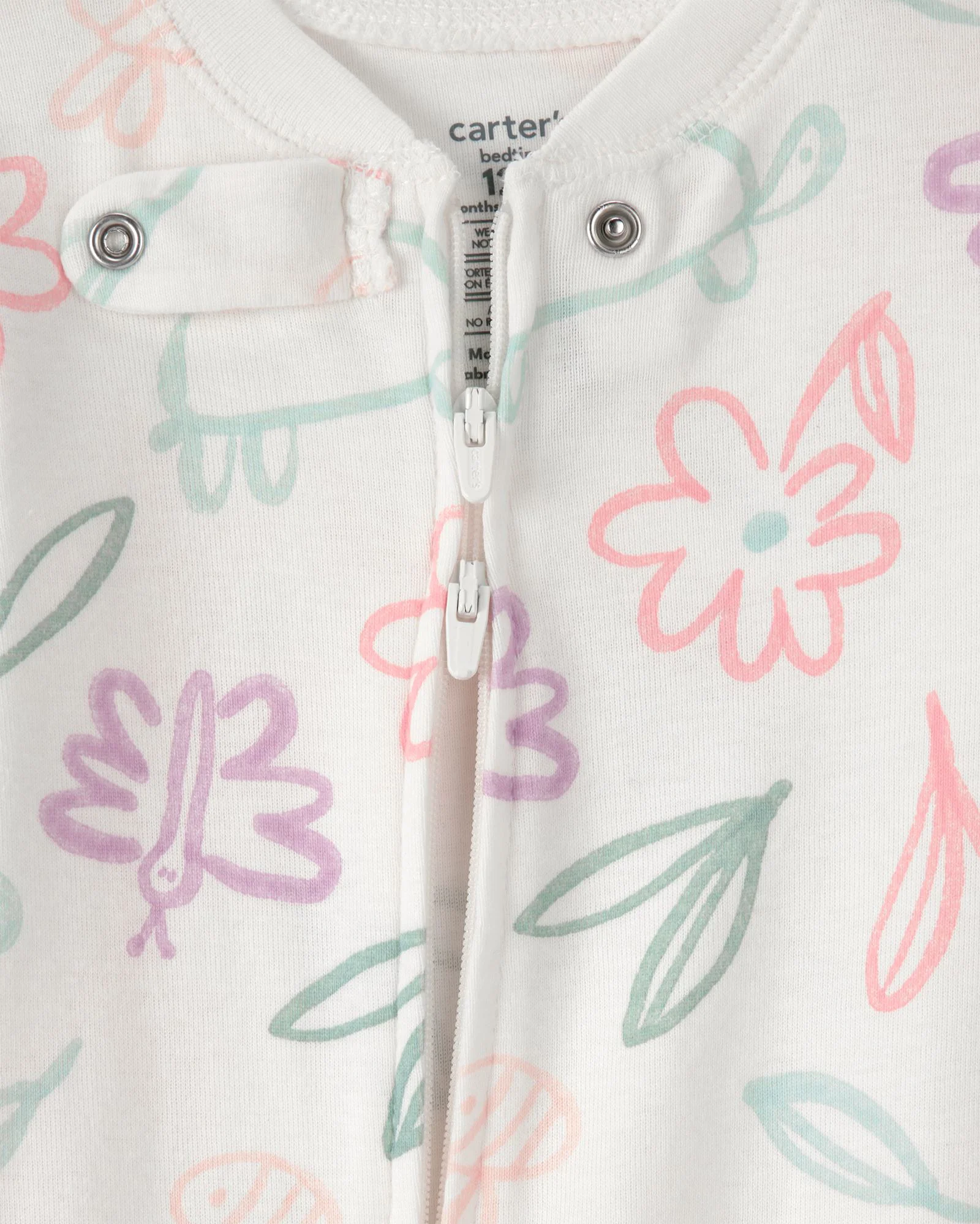 Carter's Pijama din bumbac cu botosei Multi Floral Nature foto