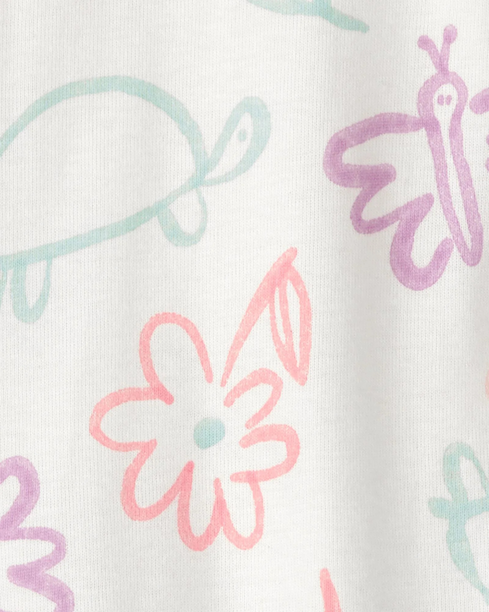 Carter's Pijama din bumbac cu botosei Multi Floral Nature foto