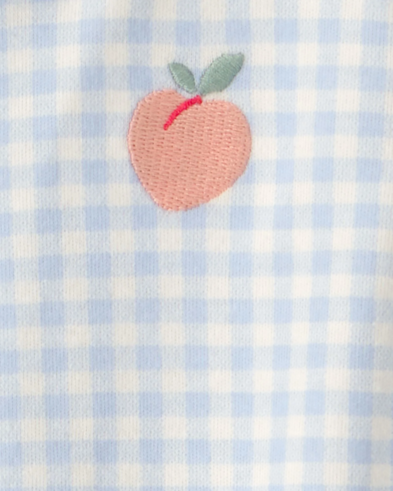 Carter's Хлопковая пижама с пинетками Peach Gingham foto