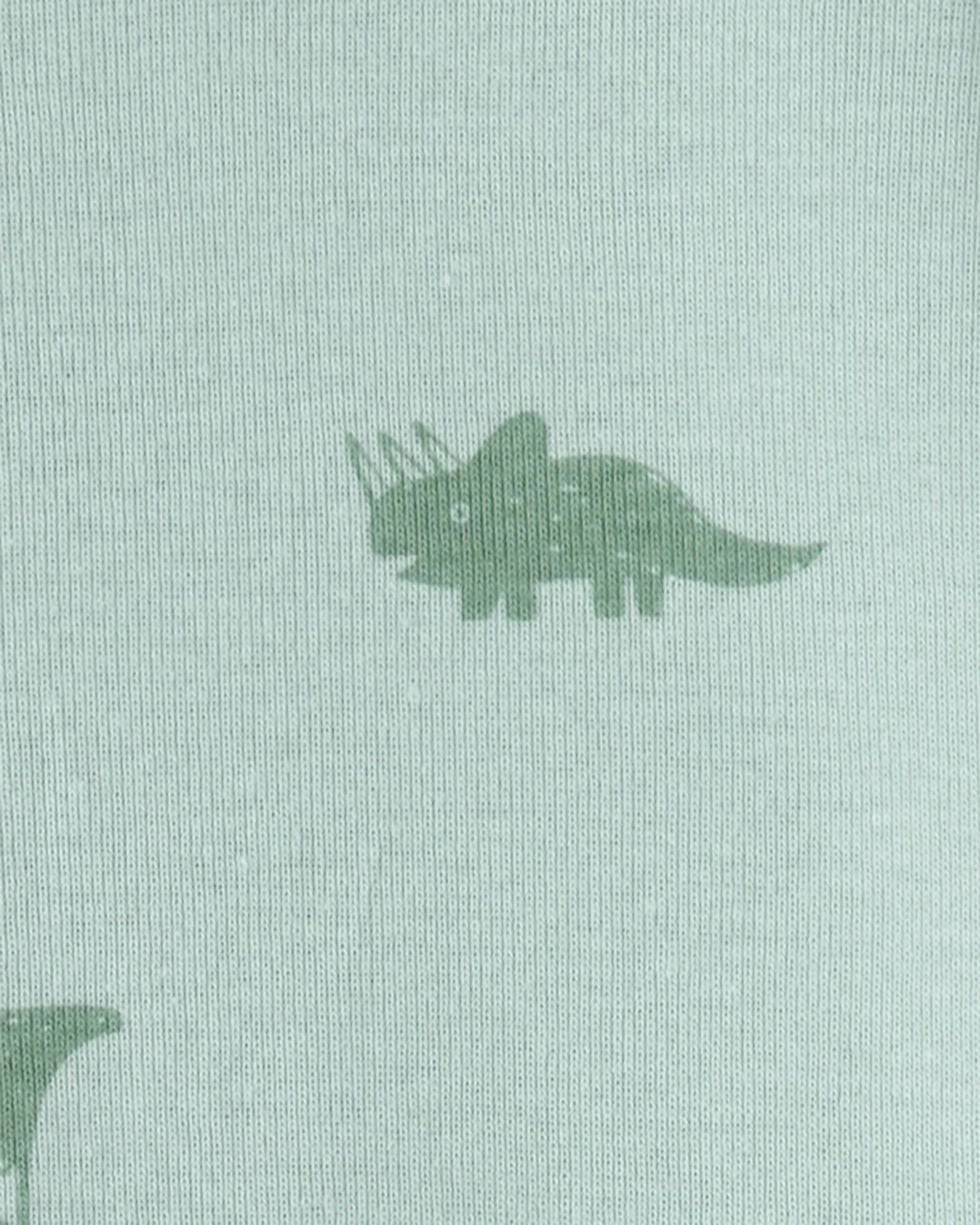 Carter's Pijama din bumbac cu botosei Green Dino Feet foto