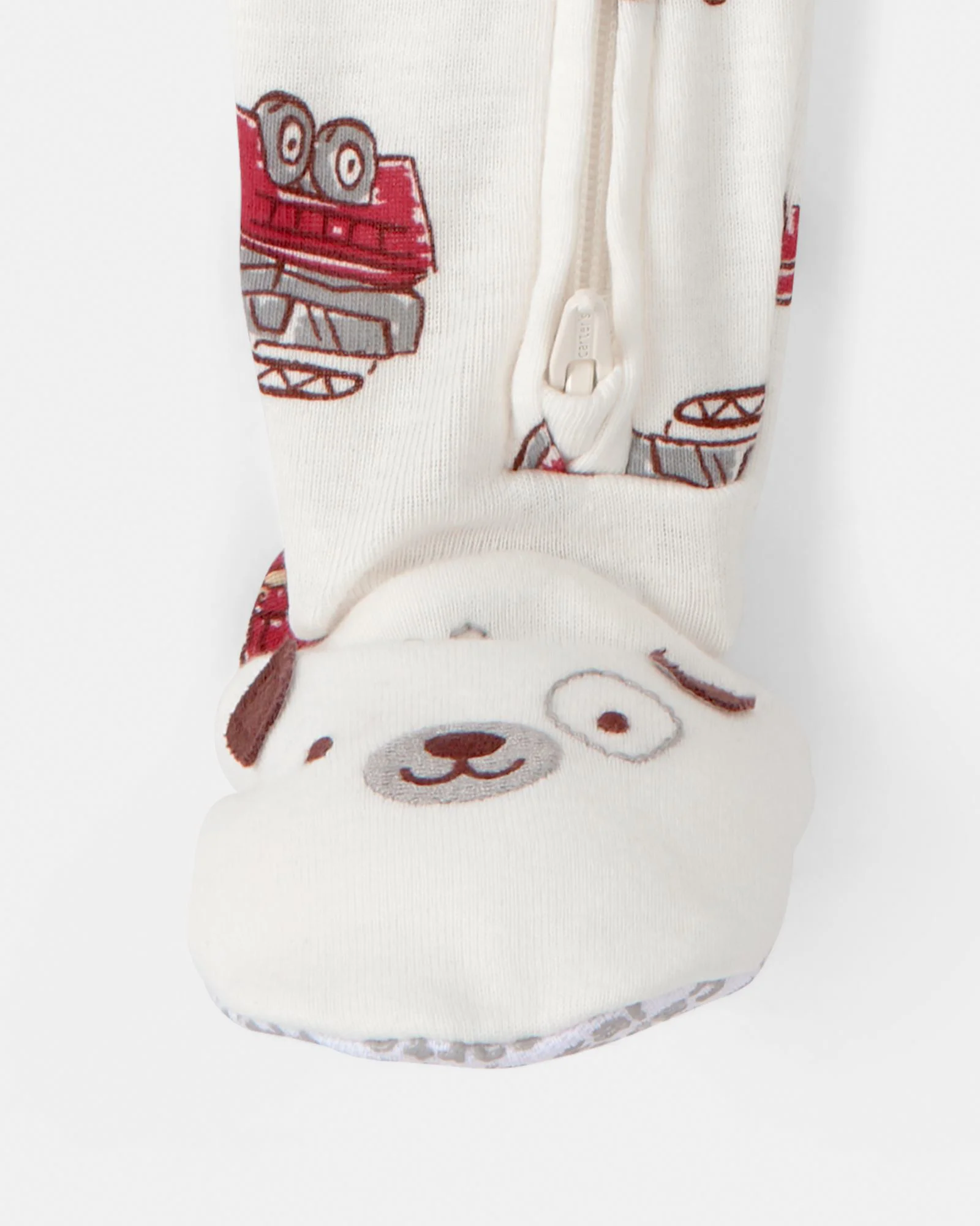 Carter's Pijama din bumbac cu botosei Fire Truck Feet foto