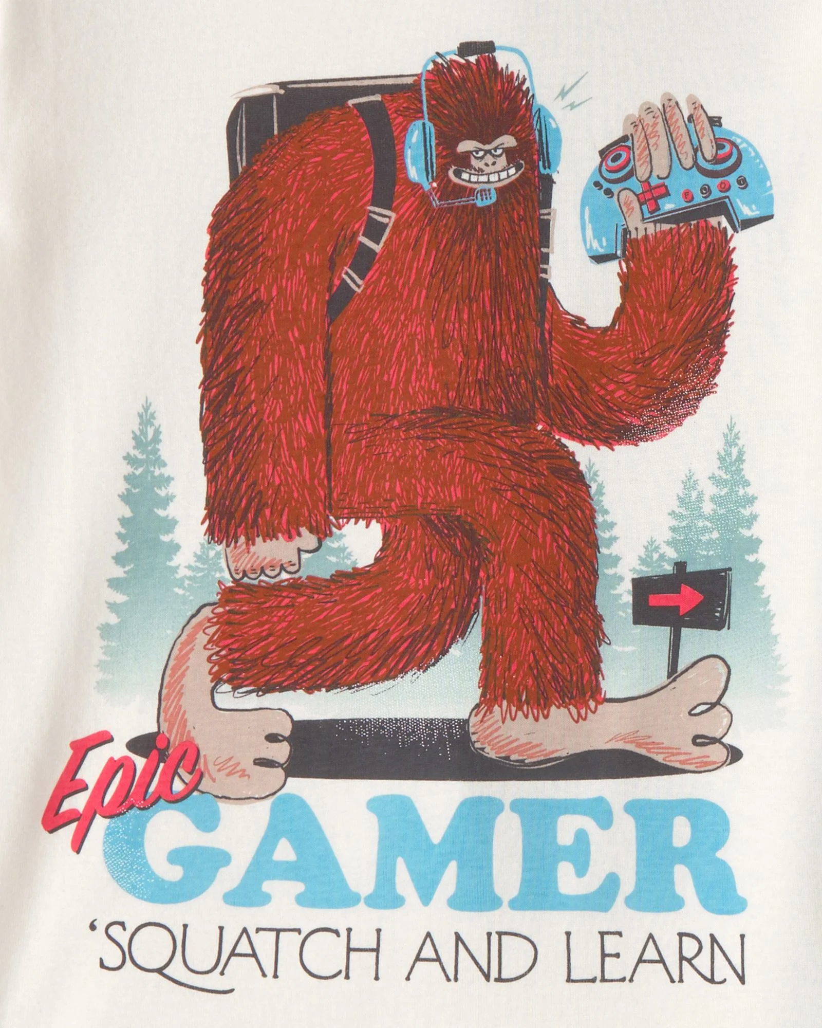Carter's Set 2 pijamale din bumbac Teal Gamer-Yeti foto