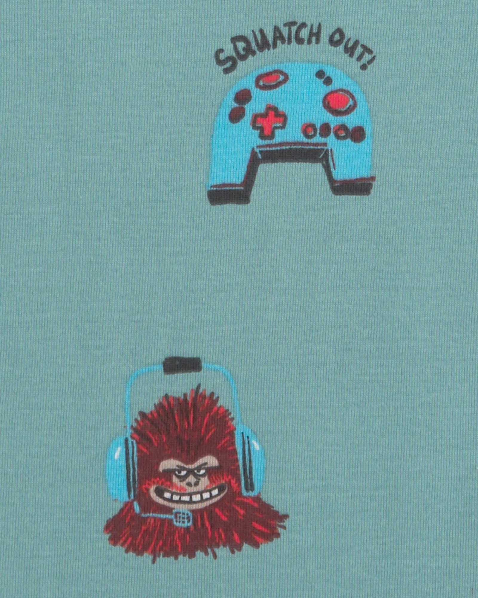 Carter's Set 2 pijamale din bumbac Teal Gamer-Yeti foto