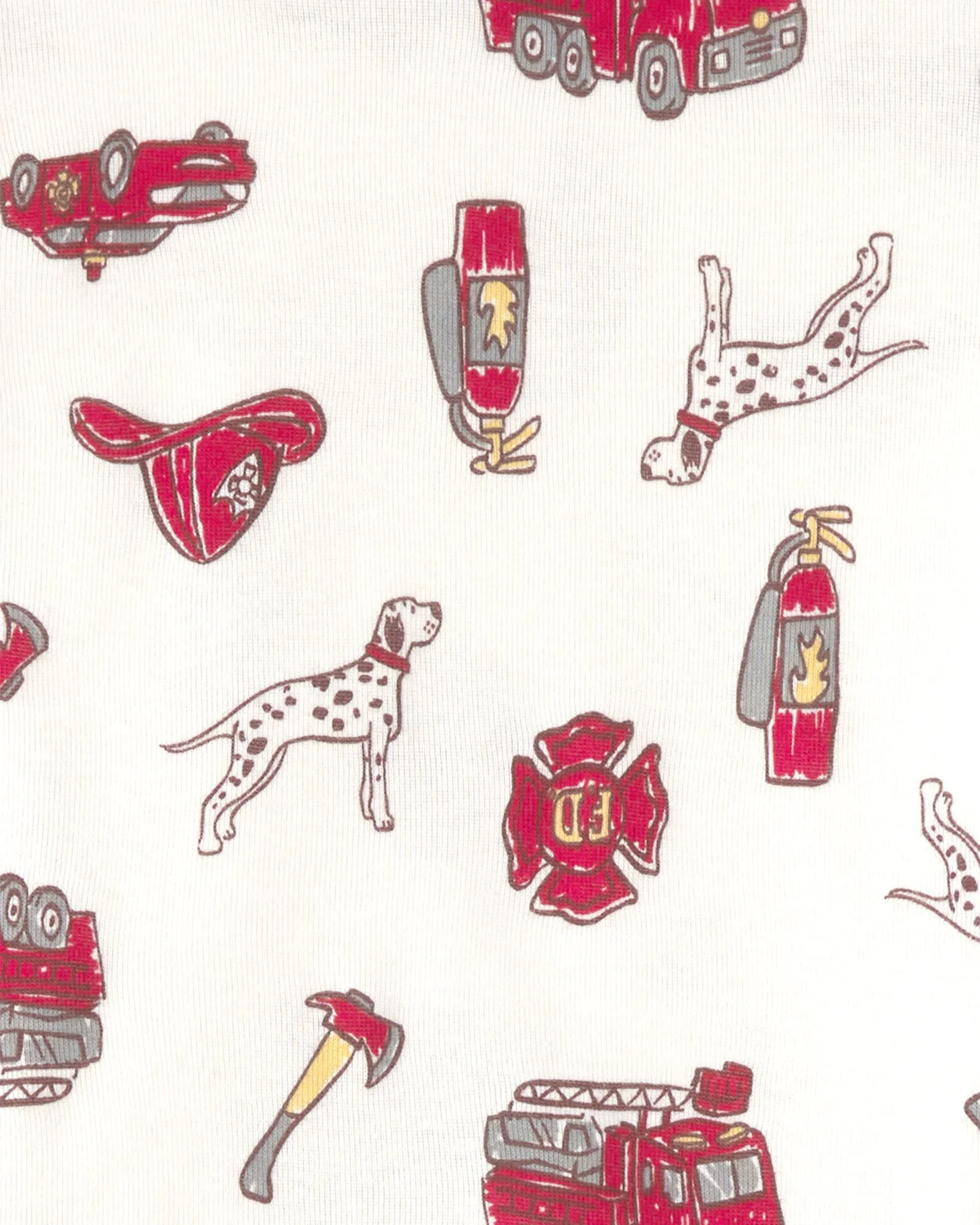 Carter's Set 2 pijamale din bumbac Red Fire Truck foto