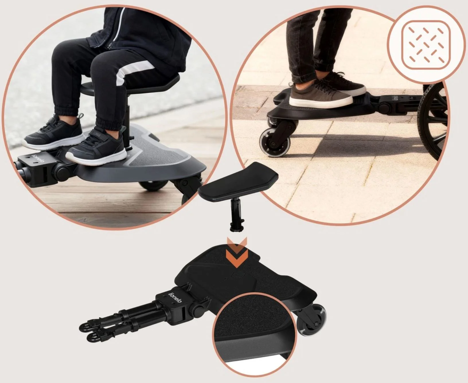 Адаптер для коляски Lionelo Для второго ребенка Buggy Board Черный foto