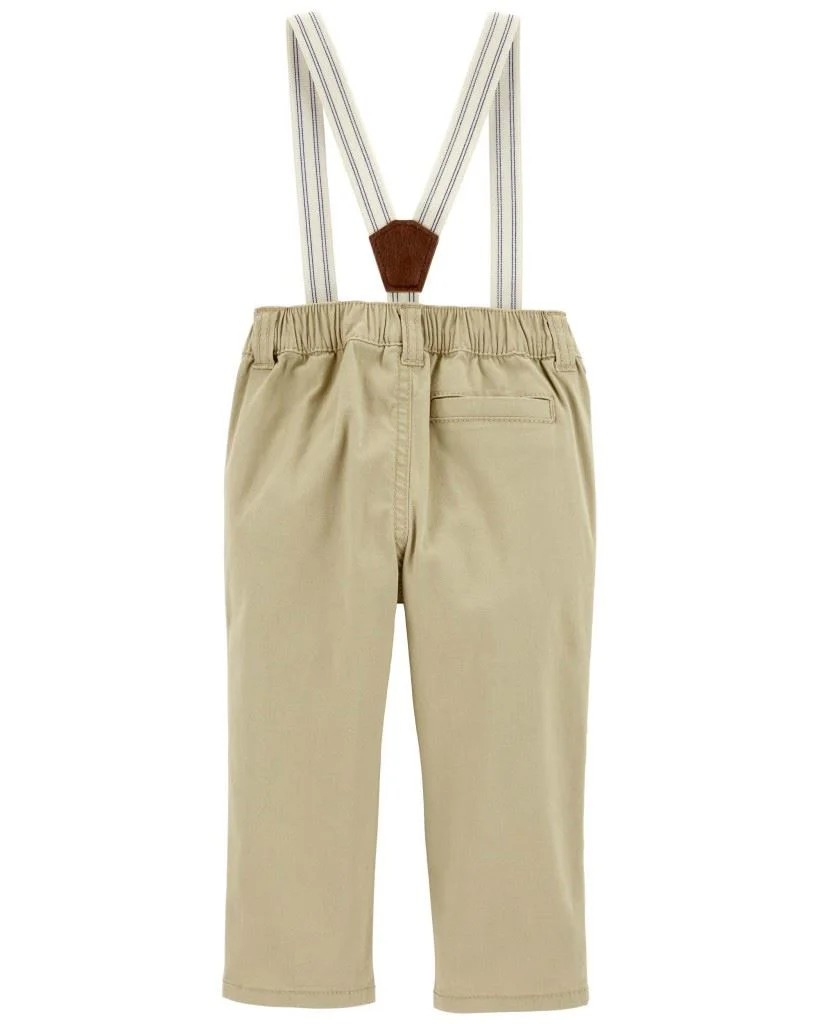 OshKosh Pantaloni cu bretele Khaki foto